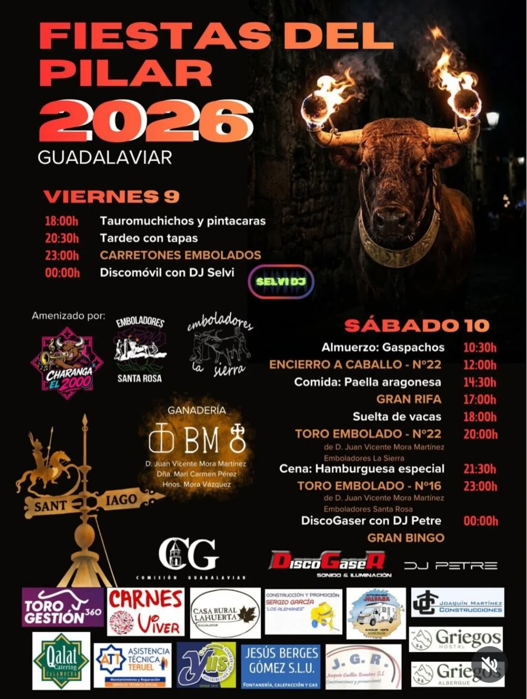 Fiestas del Pilar en Guadalaviar