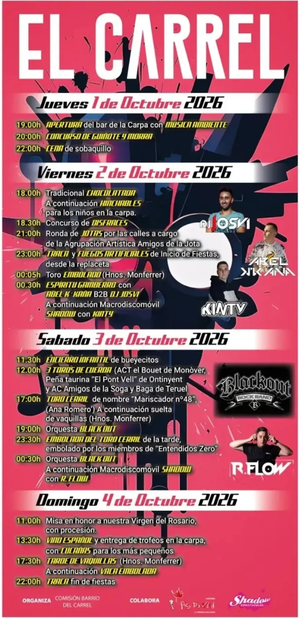 Cartel fiestas el cartel 2026