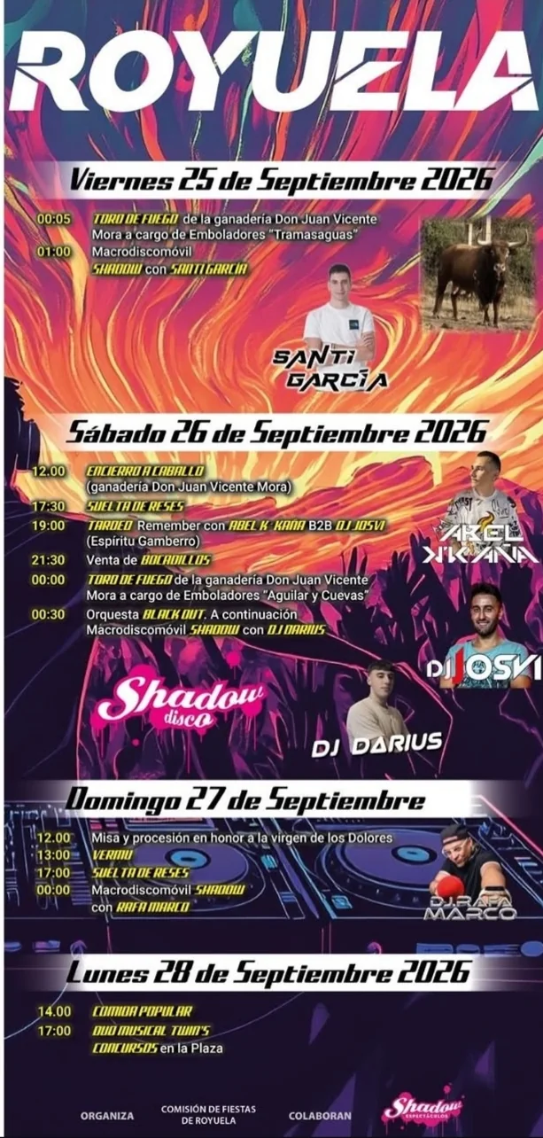 Cartel fiestas royuela 2026