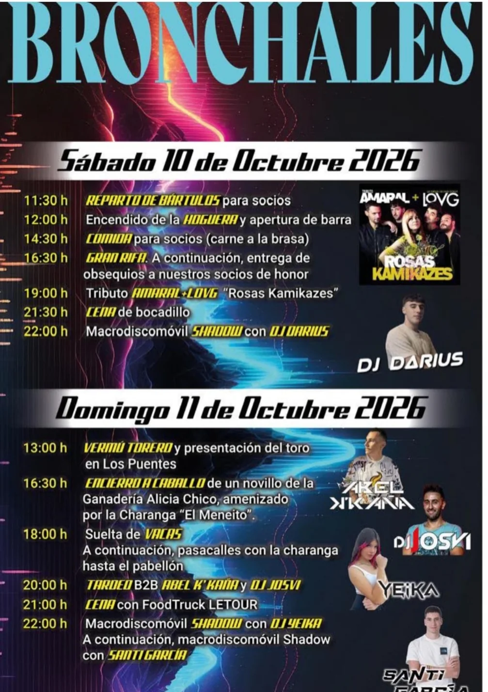 Fiestas del pilar en Bronchales