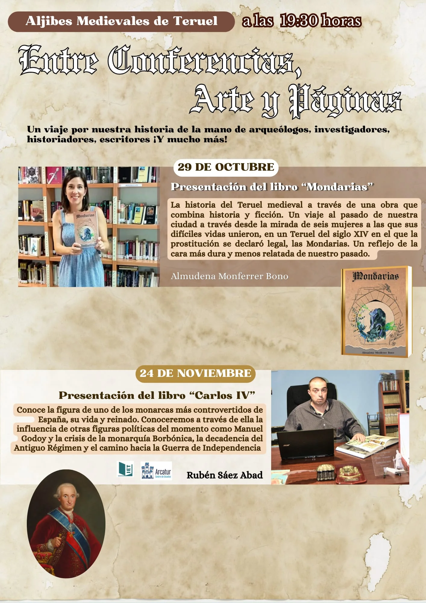 Entre conferencias, arte y páginas. Presentación del libro «Carlos IV»